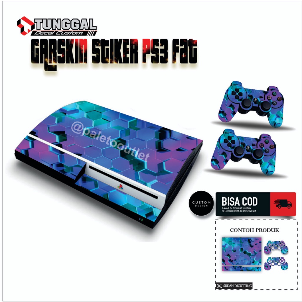 stiker PS3 Fat motif anime dan klub bola