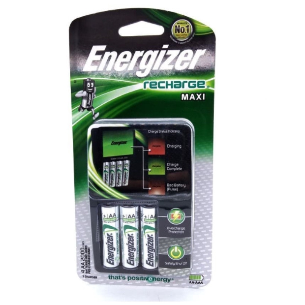 Baterai Charger Energizer Maxi / Battery Recharge AA 2000mAh 4pcs