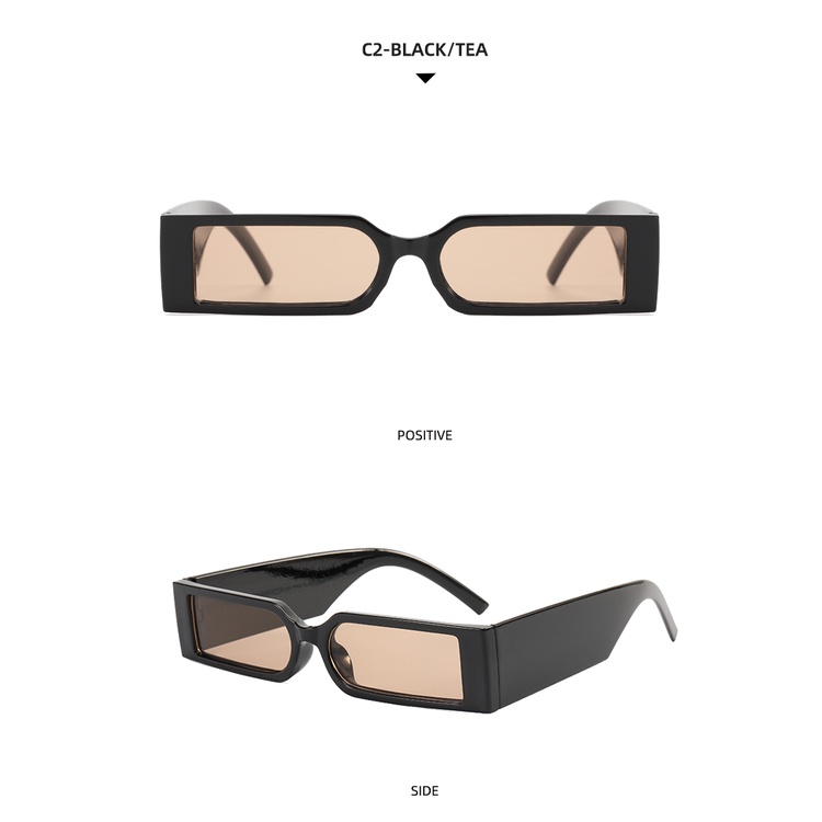 2021 new narrow box wide leg cyberpunk hip hop fashion simple sunglasses