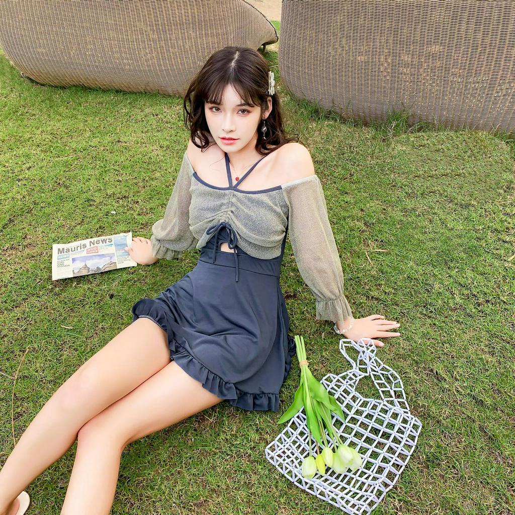 One piece swimsuit off shoulder swimming suit Swimwear swimsuit dress women swimming suit