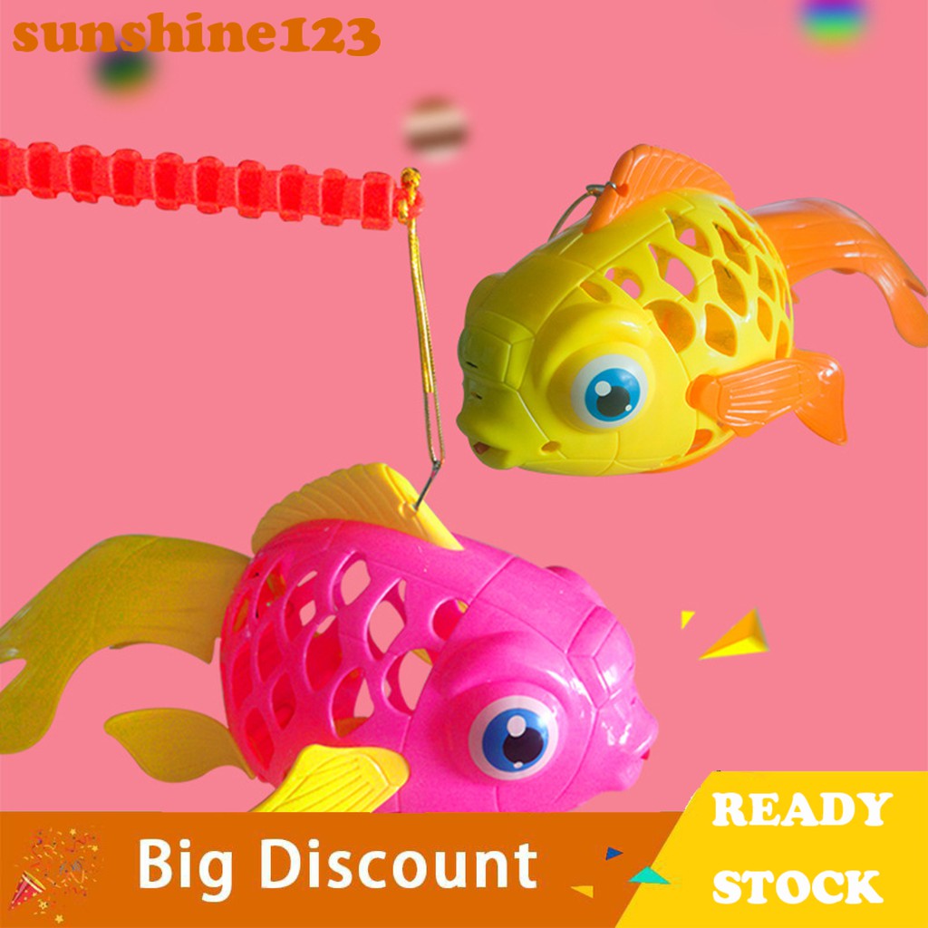 Sunshine123 Toys Mainan Lentera Kartun Ikan Mas Portable Dengan Lampu Musik Untuk Dekorasi Festival Shopee Indonesia