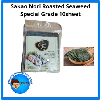 

Sakao Nori Special Grade 10 Sheet | Sushi Nori 10 Sheet Halal MUI