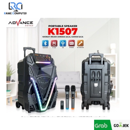 Advance Speaker K1507 Meeting Bluetooth 15 Inch Free 2 Mic Wireless