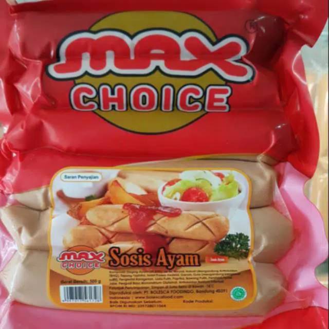 

Maxchoice Sosis Ayam jumbo isi 6s 500gr