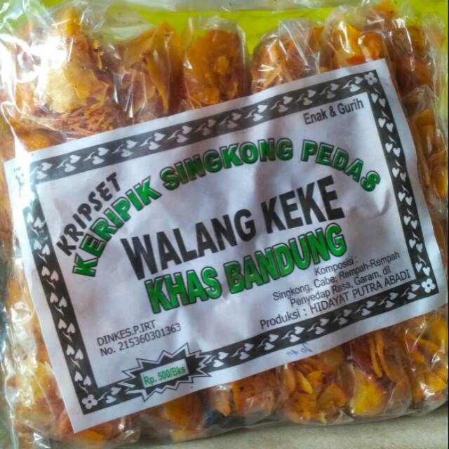 

Keripik singkong pedas Walang Keke