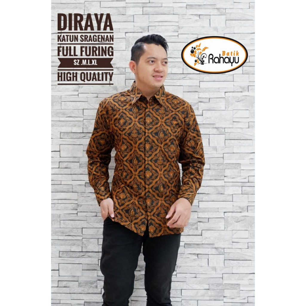 SIDOLUHUR PANJANG Kemeja Batik Pria Full Furing Katun Primisima