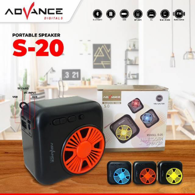 Speaker Mini Portabel Murah Suara Kencang Advance S20 Bluetooth