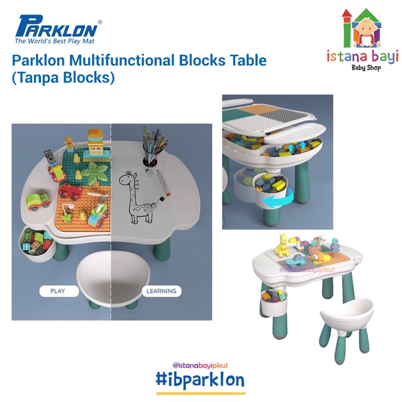 Parklon Multifunction Block Table FREE BLOCK MAINAN / Mainan Anak Murah