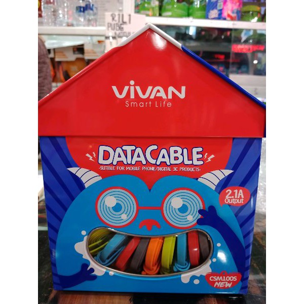 Kabel Charger Vivan CSM100 NEW Kabel Data Vivan CSM100S NEW isi 40 Pcs