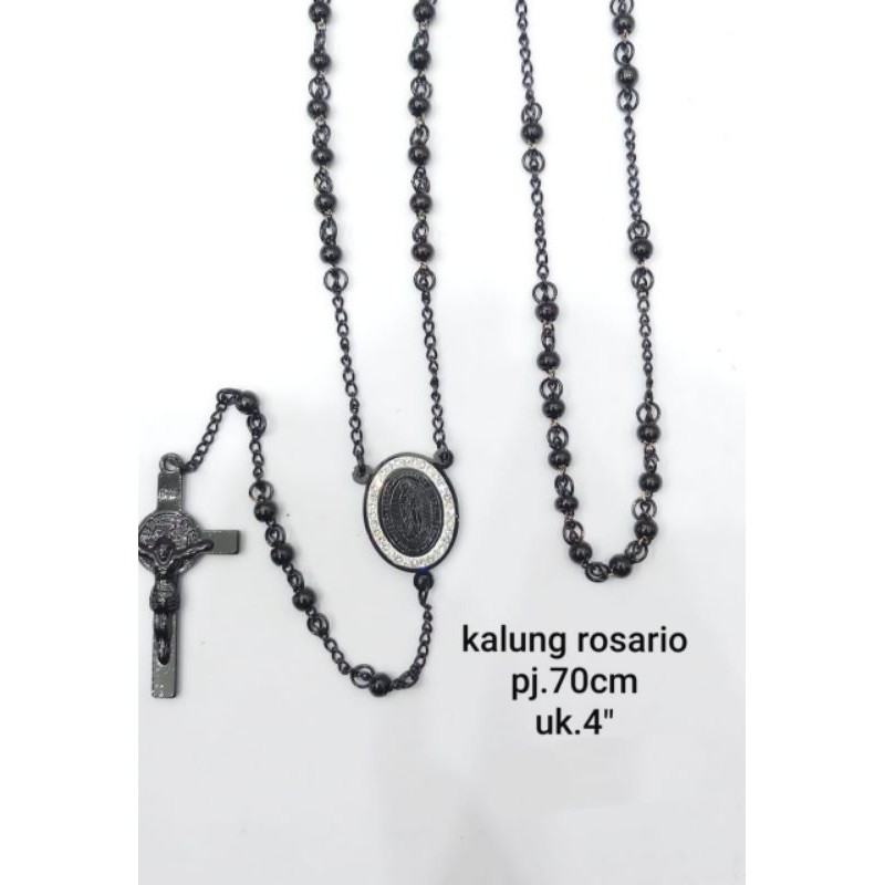 Kalung Rosario Hitam Titanium62