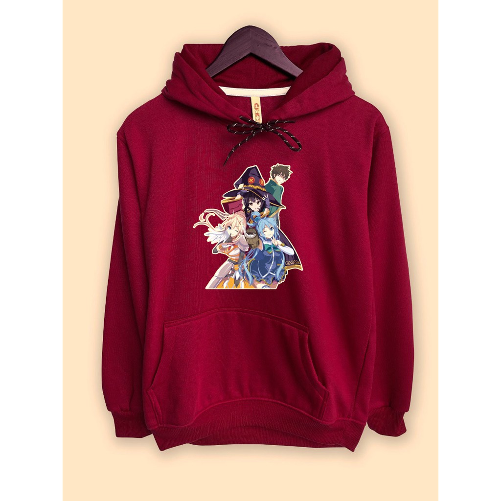 jaket hoodie premium anime jepang konosuba