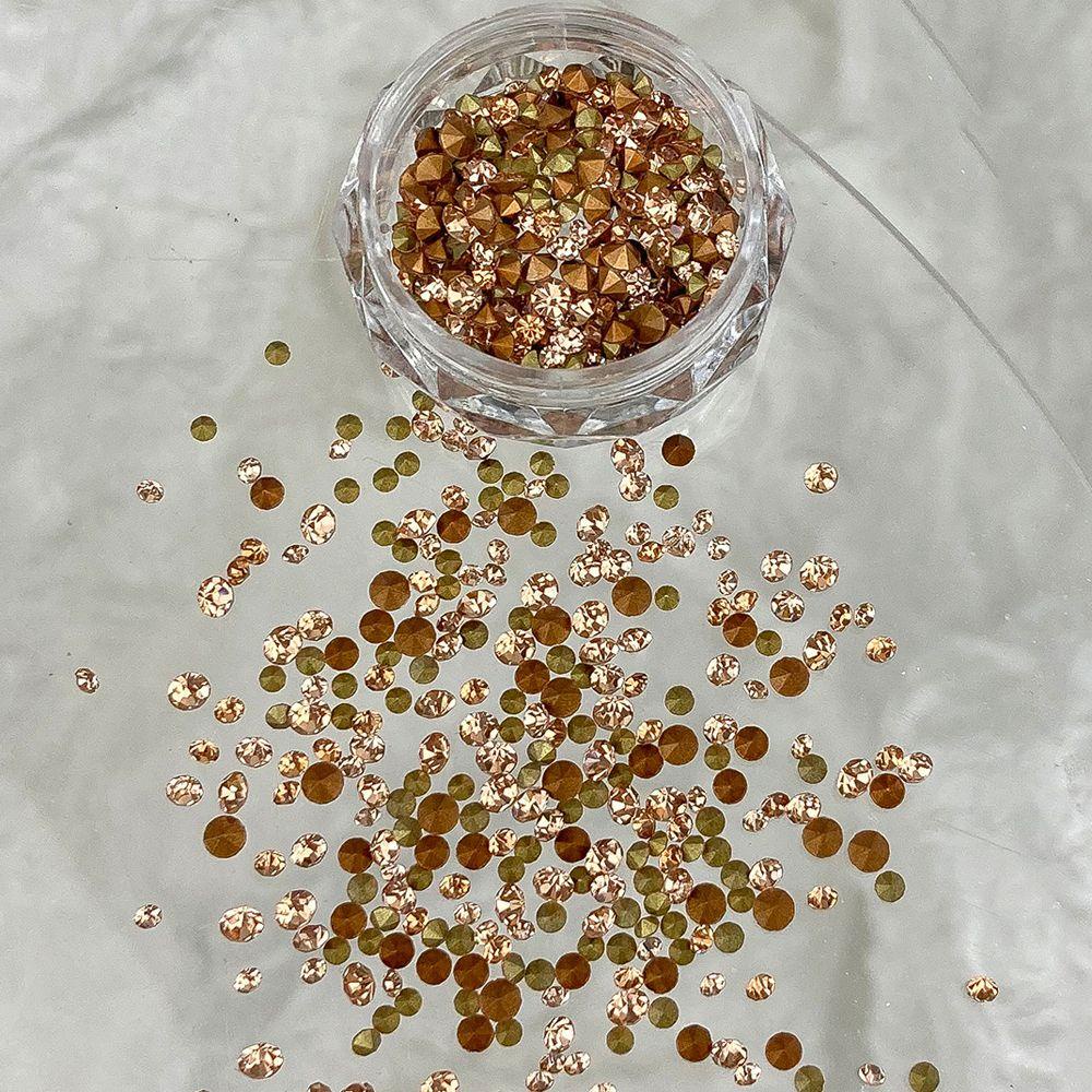 Mxbeauty Nail Art Rhinestones Warna-Warni Fashion Menunjuk Bawah Hiasan Kuku 3D Perhiasan Kuku