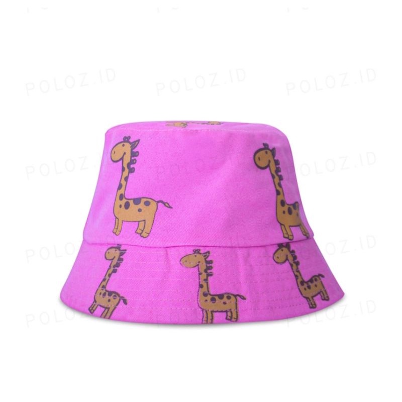 BUCKET HAT ANAK MOTIP JERAPAH BUCKET ANAK DINO