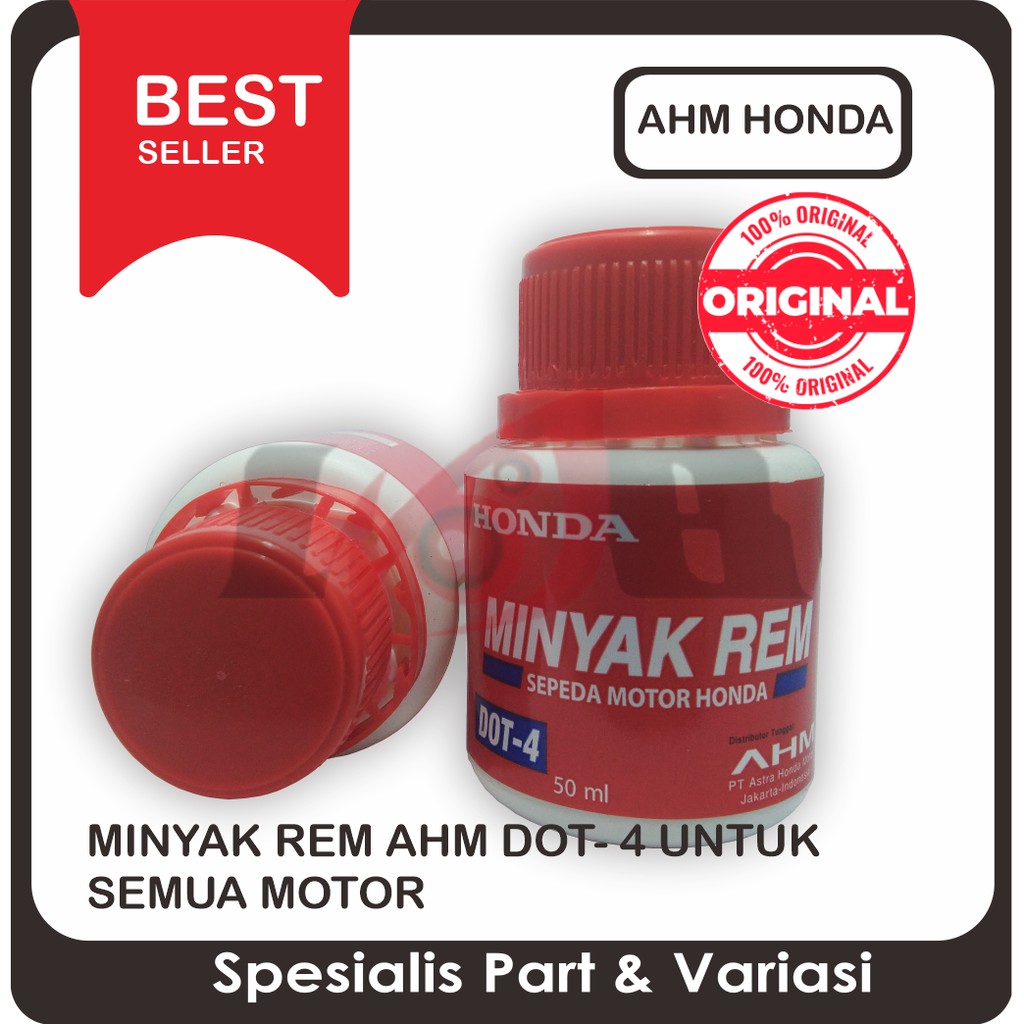 Oli Minyak Rem AHM DOT4 Original Dot 4 Motor Honda Matic Bebek Sport