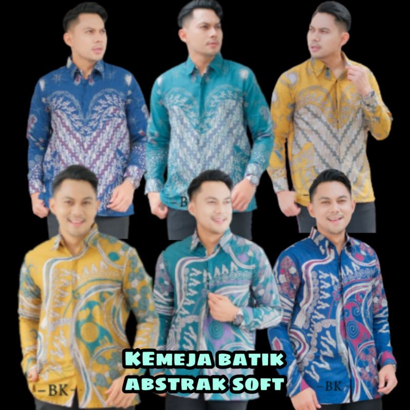 KEMEJA BATIK SOFT LENGAN PANJANG BATIK KONTEMPORER