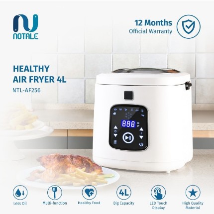 Notale Air Fryer Digital 4L Penggoreng Tanpa Minyak