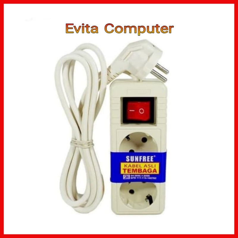 Colokan Listrik Terminal 2 Lubang 1.5 Meter + Saklar On Off