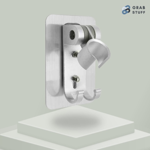 Holder Penyangga Kepala Shower 1/2 Inch / Drill Free / Bracket Shower Hose Dudukan Shower Mandi Tempel / Gantungan Shower Tempel Kamar Mandi / Bracket Holder Shower Tempat Gantungan Sower Hanger Shower Mandi / Tempelan Shower Penyangga Kepala Shower Kuat