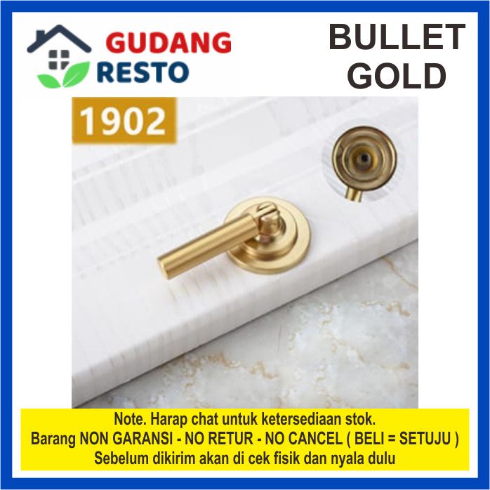 HANDLE BESI GOLD BULLET EMAS TARIKAN PULL KNOB KNOP LACI PINTU LEMARI