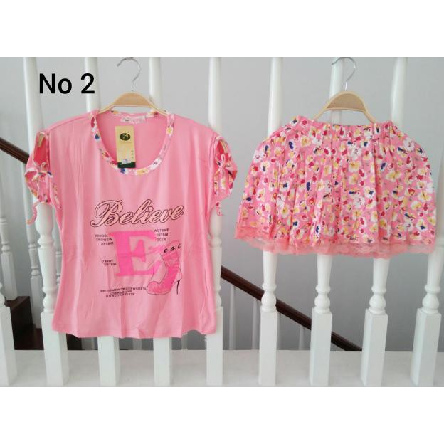 Baju tidur wanita/piyama wanita/sleepwear/spandek celana rok