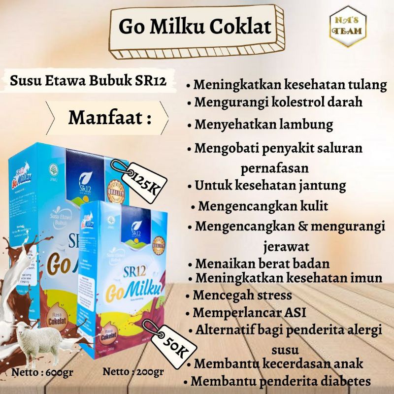 

Go milku coklat, susu kambing etawa rasa coklat, susu kambing