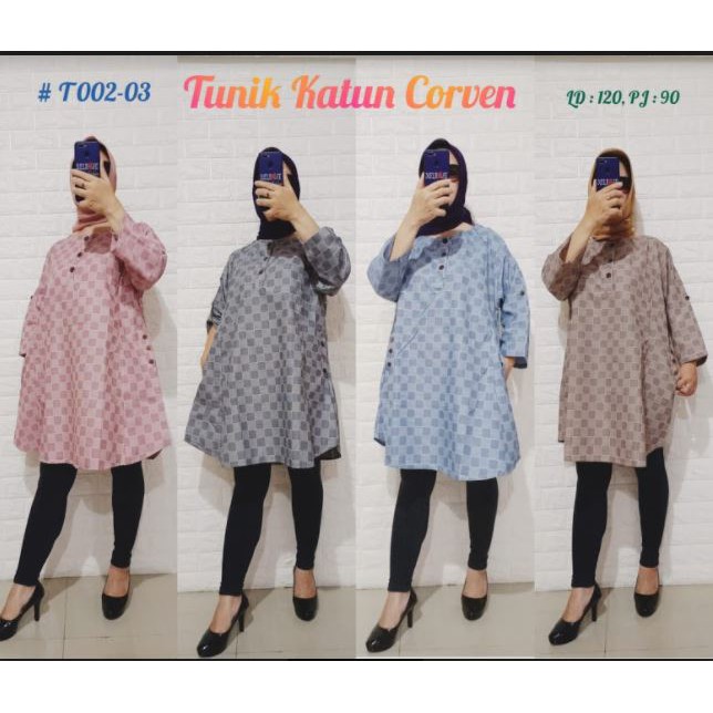 tunik wanita katun corven T002-03