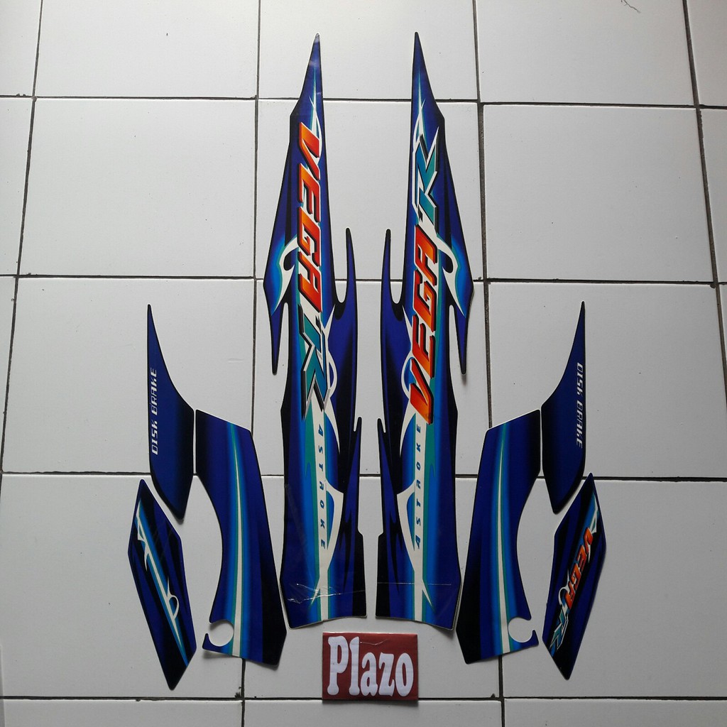stiker motor vega r 2007 hitam-biru