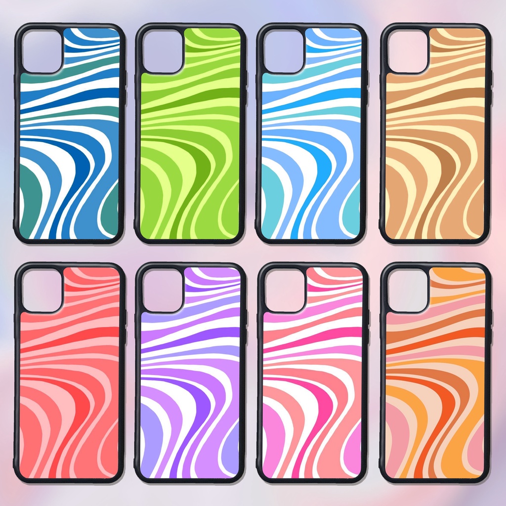 CASE CUSTOM RUBBER IPHONE ANDROID CASING ALL TYPE TEMA GROOVY LINE FRANKIES PATTERN Y2K