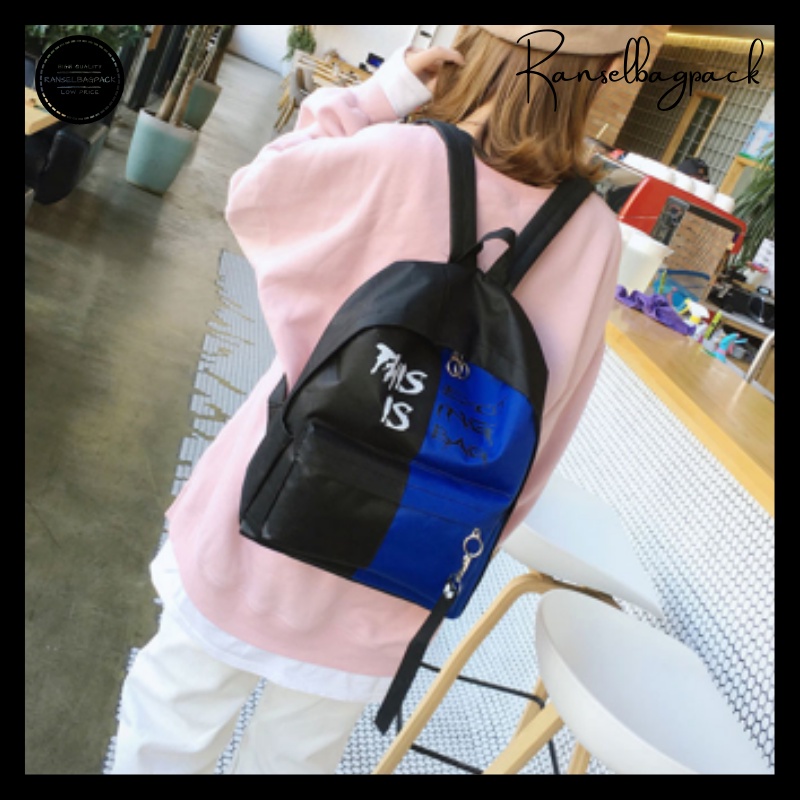 Tas Ransel Pria - Tas Sekolah Kuliah Kerja Traveling Backpack Punggung Bahu Model Korea Fashion Terbaru Termurah Kekinian Kualitas Premium Import Lokal Original Casual Simpel Elegan Stylish Remaja Dewasa Unisex Laki-laki Cowok