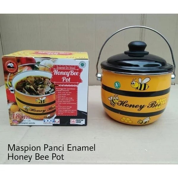 MASPION Mug Enamel / Pot 16 Cm HONEY BEE