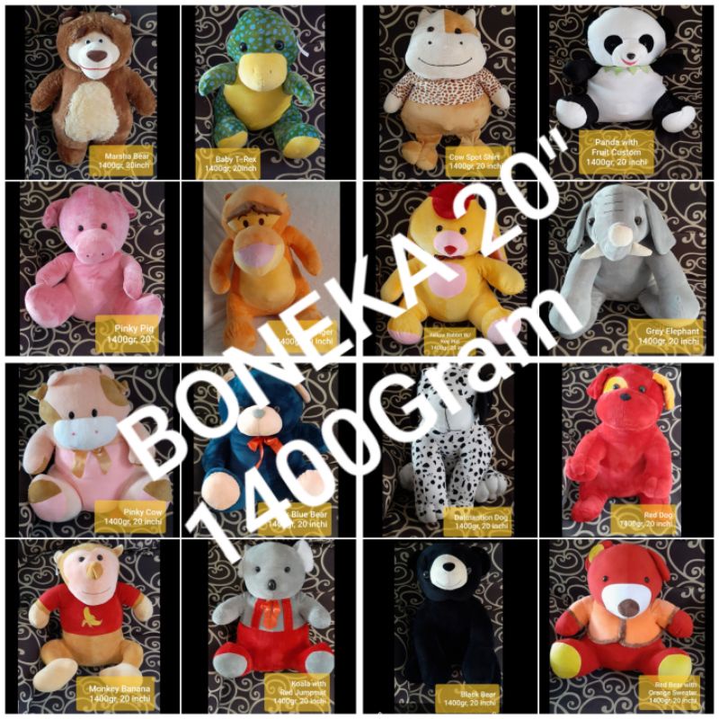 Jual boneka lucu ukuran 20 inchi (1400gram) | Shopee Indonesia