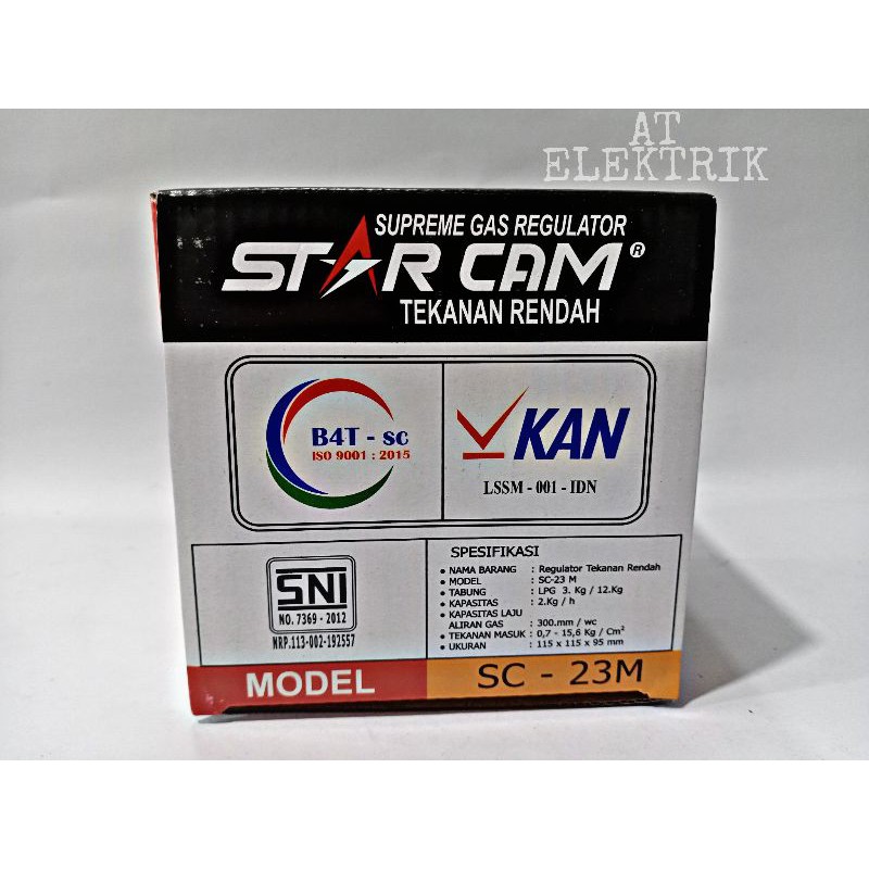 Regulator Tekanan Rendah Star Cam Meter SC 23. M / SC - T12RM