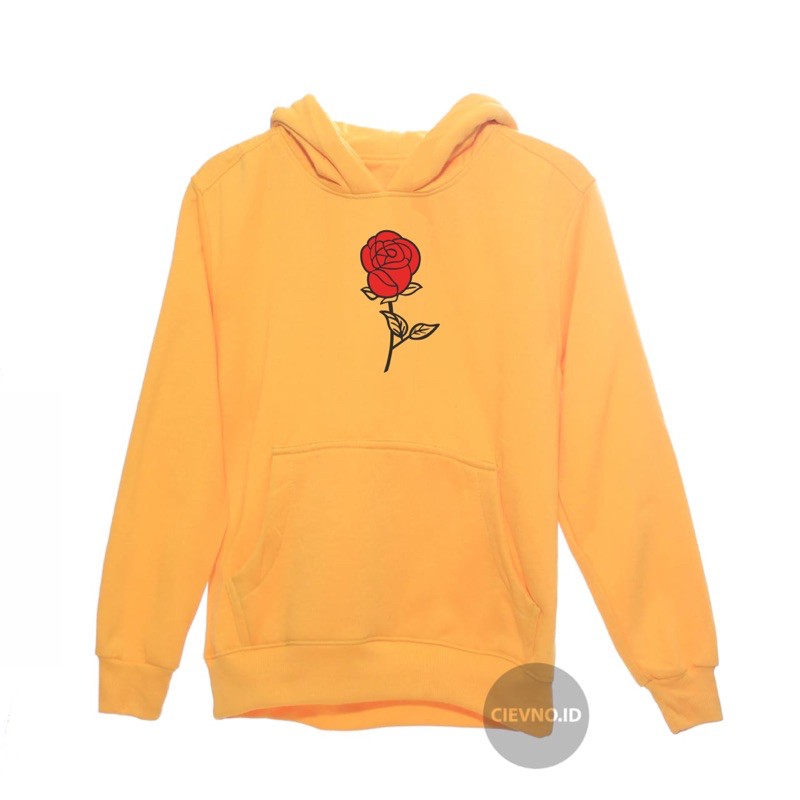 HOODIE ROSE RED SIZE M - XXXL