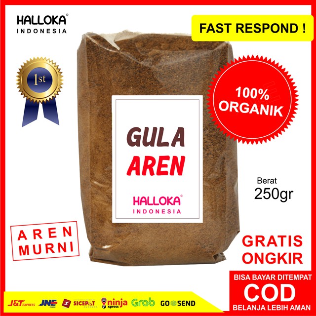 

BROWN SUGAR GULA AREN BUBUK ASLI COCONUT PALM PALEM MERAH DIET DARK 250 GRAM