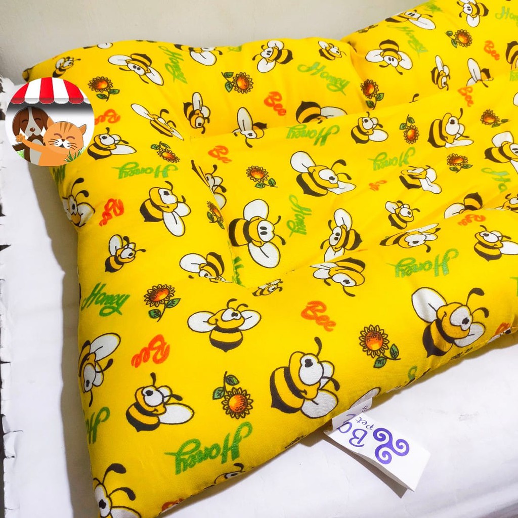 Pet Bed Bantal Kasur Hewan Peliharaan Kucing Anjing Persegi Motif