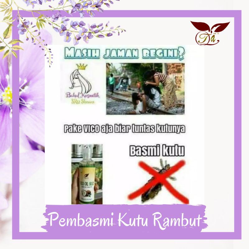 SR12 Vico Oil Minyak Kelapa 60ml Pembasmi Kutu Ketombe Rambut Rontok Perawatan Rambut