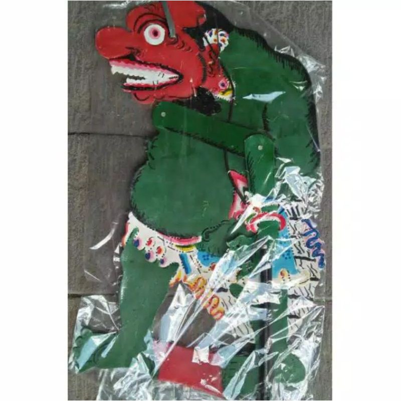 KERAJINAN WAYANG KULIT BUTO RAKSASA BUTO IJO UKURAN PEDALANGAN BESAR BAHAN KULIT SAPI - DEKORASI