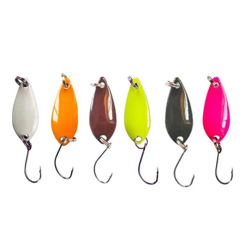 Lanfy Sendok Logam Umpan 5Pcs /Set Musim Dingin Es Alat Pancing 3cm 3g Outdoor Memancing Ikan Kait Tunggal