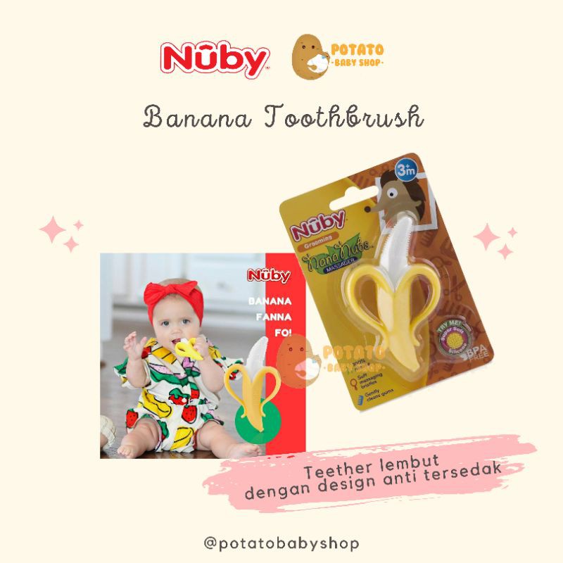 Nuby - Banana Toothbrush Teether