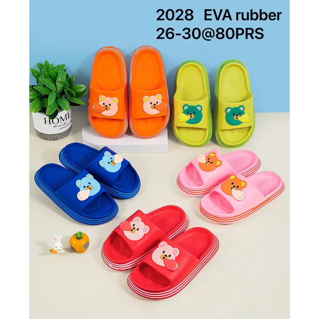 Sandal Selop Karet bahan Eva Anak Karakter Beruang Import Balance 2028 (26-30)