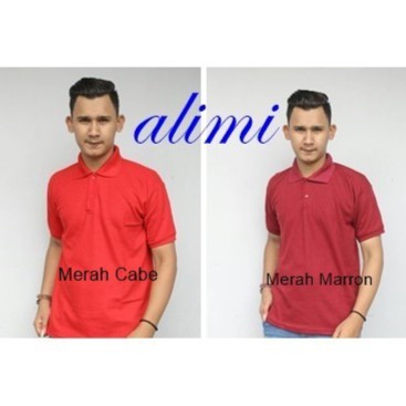 Polo Shirt warna merah/kaos berkerah warna merah /T-shirt warna merah