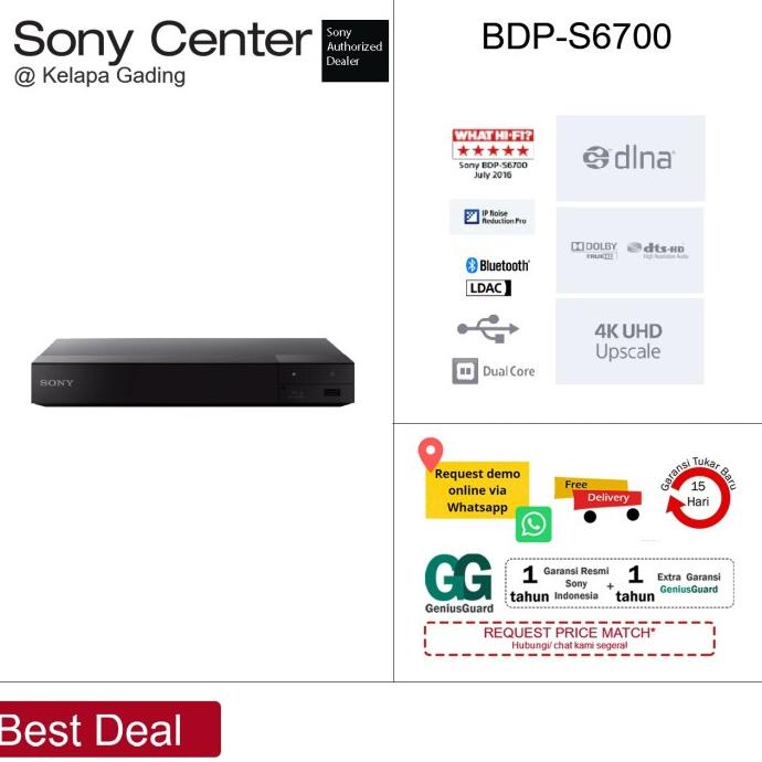 Sony Blu-ray Disc Player with 4K Upscaling - BDP-S6700