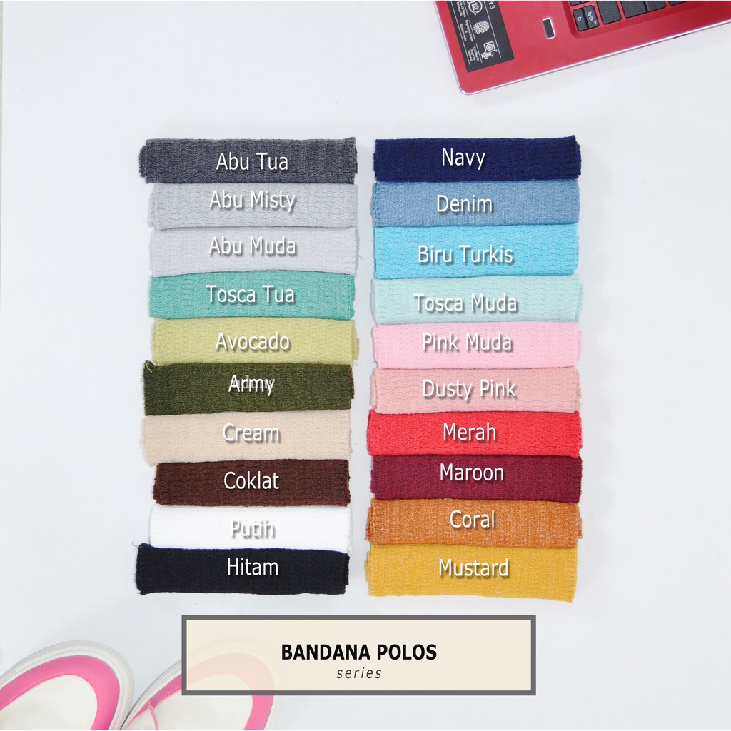 Bandana Rajut 1 warna | ciput inner rajut | motif salur