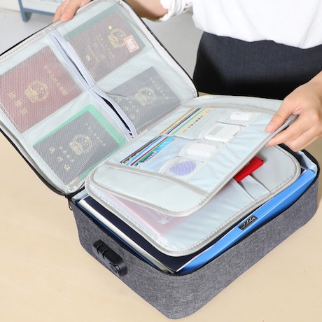 Tas Dokumen C06 Tempat Penyimpanan File Travel Bag Storage Box dengan Digit Security Lock