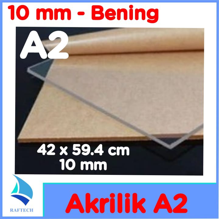 Akrilik A2 Lembaran 10mm Acrylic 10 mm Bening Transparan Marga Cipta