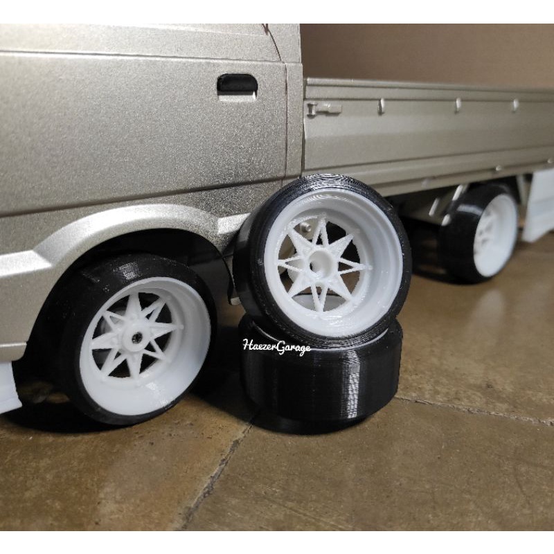 Aksesoris Mobil Rc WPL D12 Suzuki Carry Pelk SSR dan Ban Drift