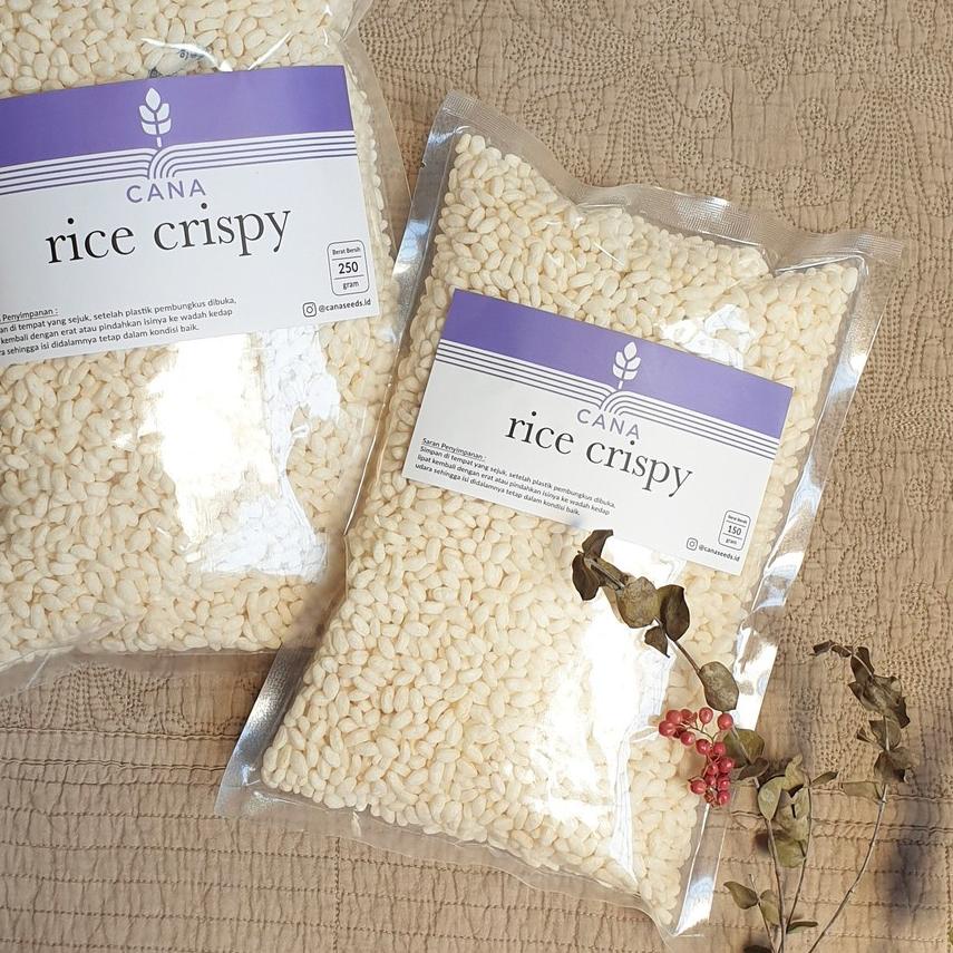 

6UU♜ Rice Crispy White 250 gram Rice Puff Putih Beras Renyah Krispi Lonjong Sereal Rais Crispi Kiloa