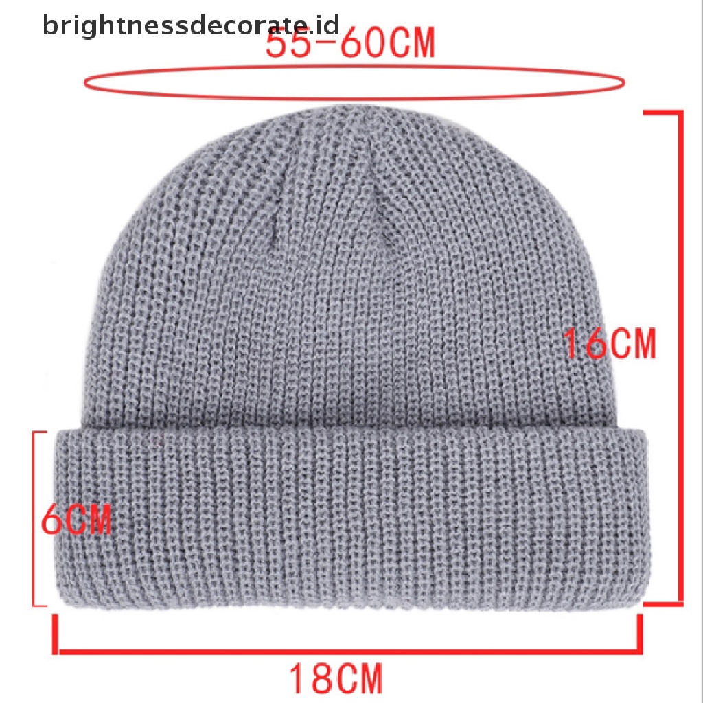 [birth] Unisex Men Women Beanie Hat Warm Ribbed Winter Turn Ski Fisherman Docker Hat New [ID]