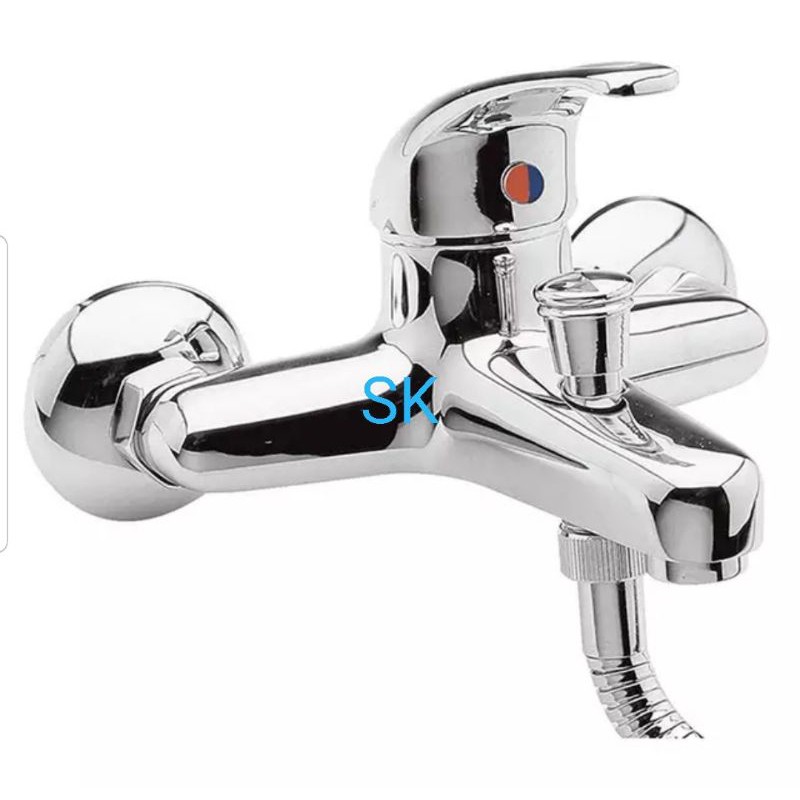 KRAN SHOWER KERAN MIXER BATHUB KAMAR MANDI TOILET AIR PANAS DINGIN - KERAN BATHTUB 2 CABANG TANAM