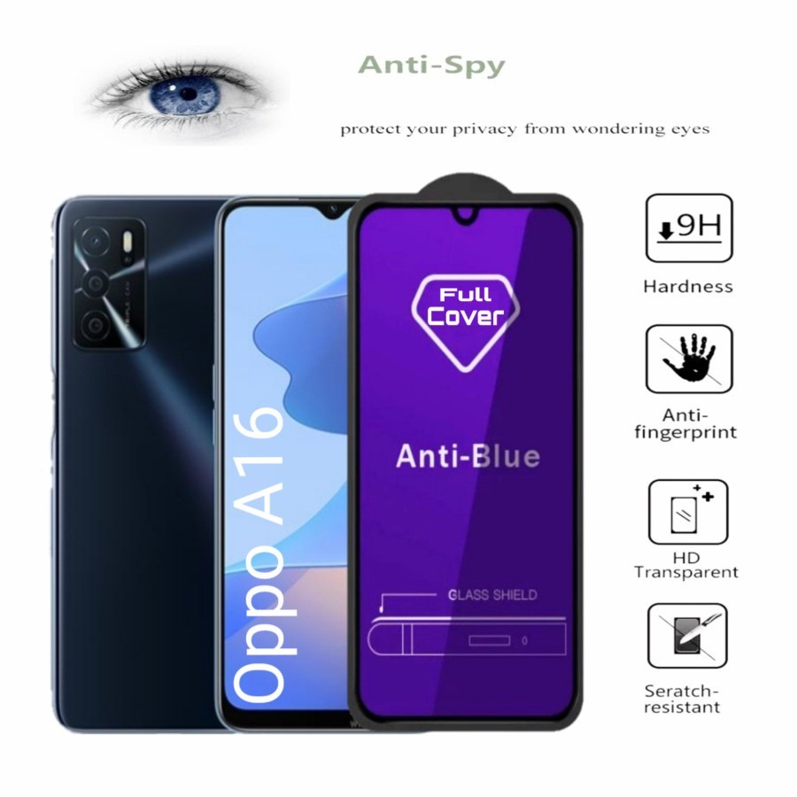 Anti Blue Ray 10D Tempered Glass  Oppo A16 / A71 / A74 4G 5G / Reno 4 / Reno 4F / Reno 2F FULL LAYAR ANTI RADIASI